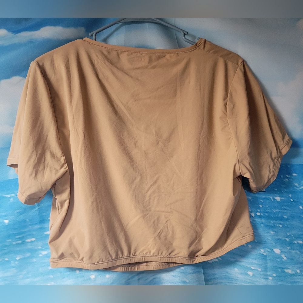 Skims NWT Fits Everybody Henley Crop Ochre Size 4X‎ - Picture 2 of 4